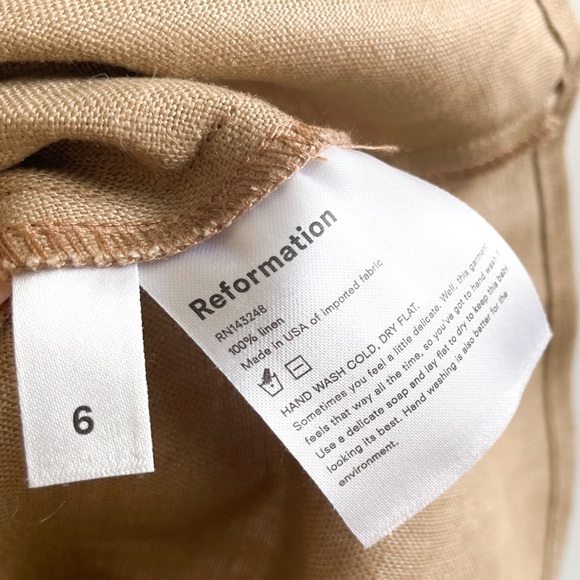 Reformation Short Sleeve Linen Dress - Picture 5 of 12